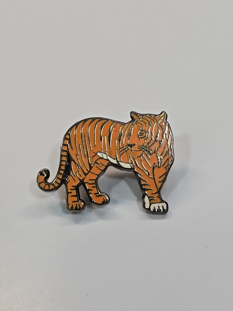 Tiger Orange & Black Lapel Pin