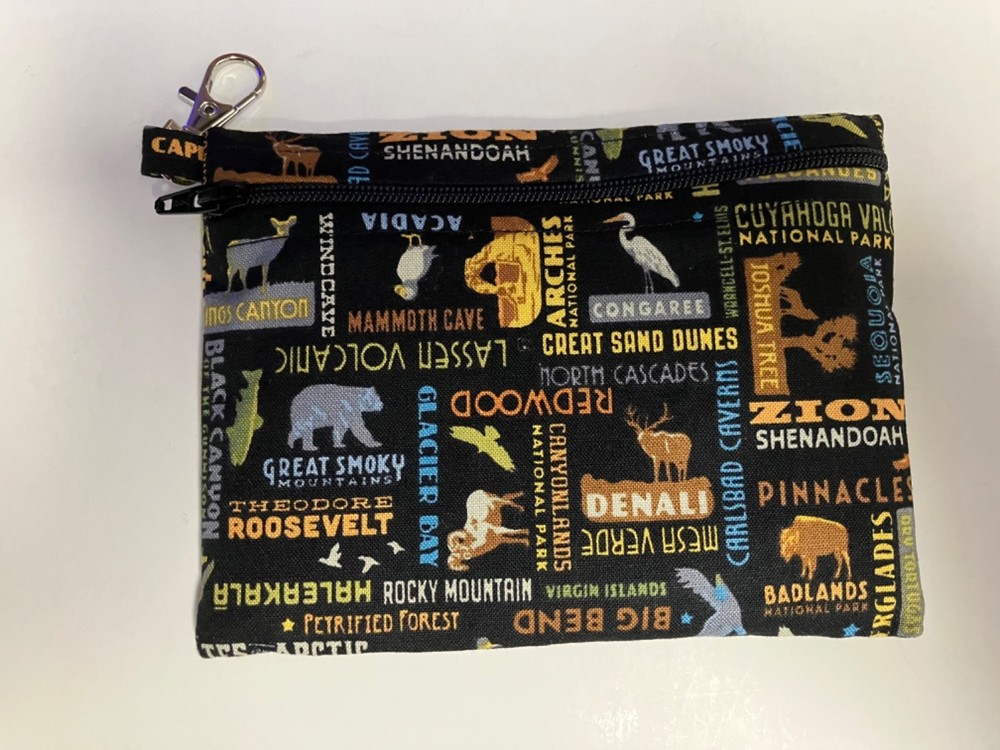 National Parks Logos small zippered bag