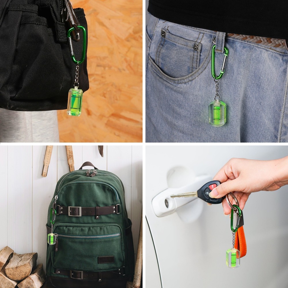 WORKPRO 3-Pack Small Bubble Level with Keychain Mini Pocket Tool Spirit Level