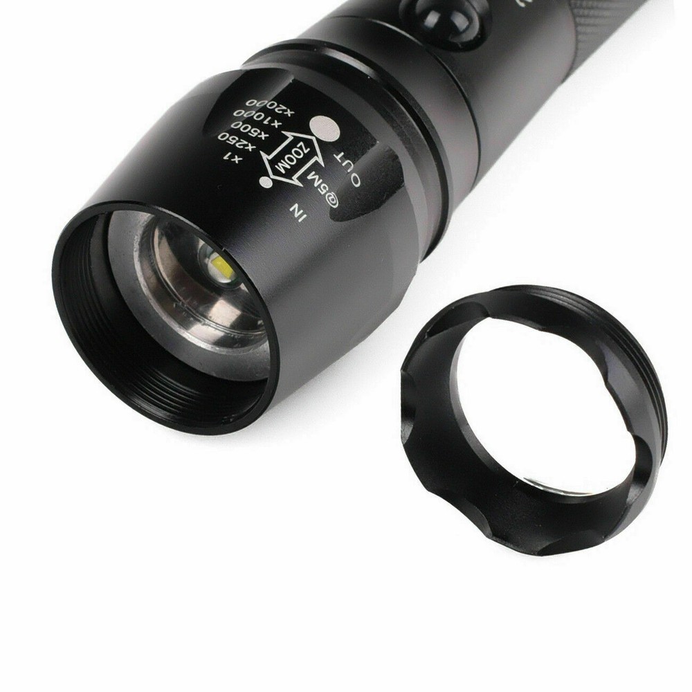Genuine LED Tactical Flashlight Military Grade Torch 18650 Light