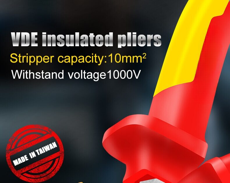 6Inch VDE Wire Stripper 1000V Isolate Cable Stripping Plier Stripping Tool