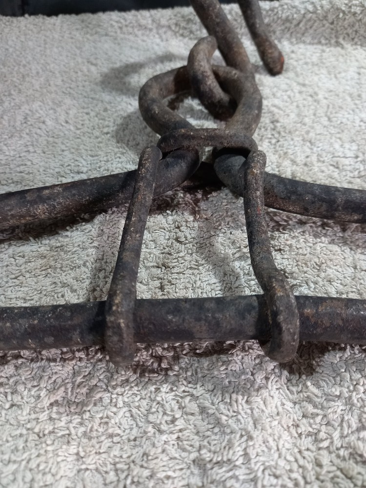 Antique Fireplace Trammel Hand Forged