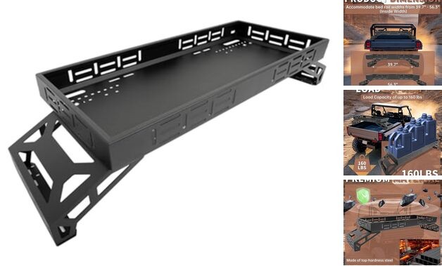 Overbed Cargo Rack UTV Compatible with Fully Adjustable Mounting Brackets