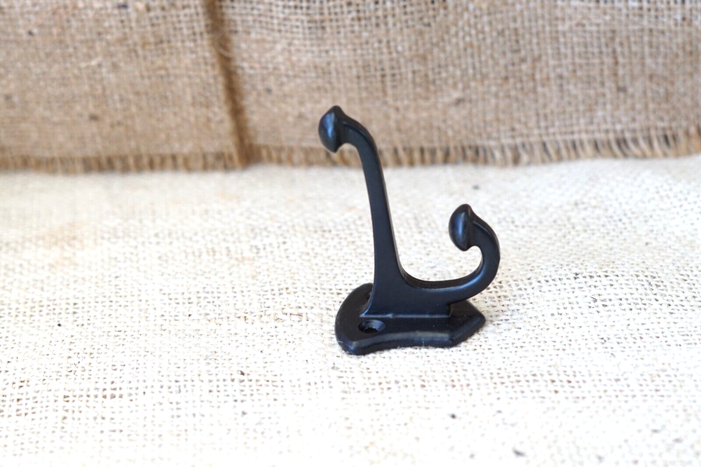20 PCS Cast Iron Vintage Style Coat Hooks Hat Hook Rack Hall Tree Gloss Black