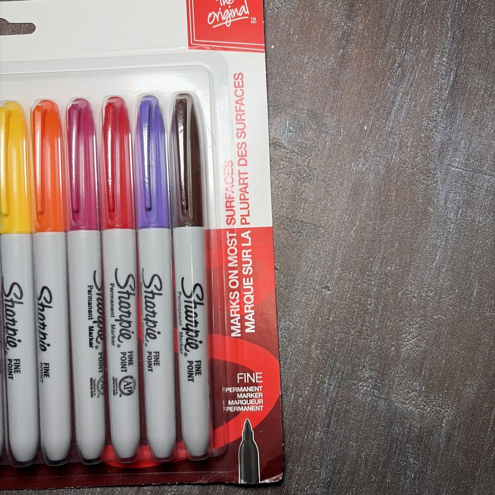 Sharpie Fine Point Assorted Color Permanent Markers - 12 CT