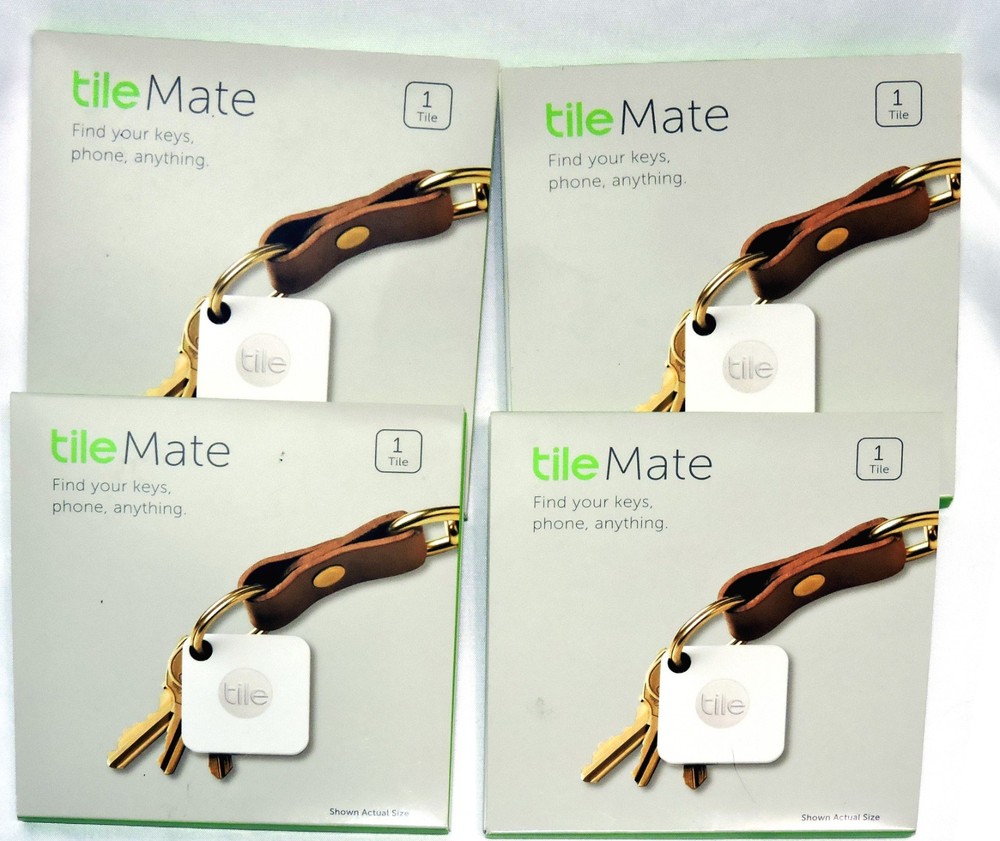 4 pack Tile Mate Original EC-06001 Bluetooth Key and Phone Tracker Locator