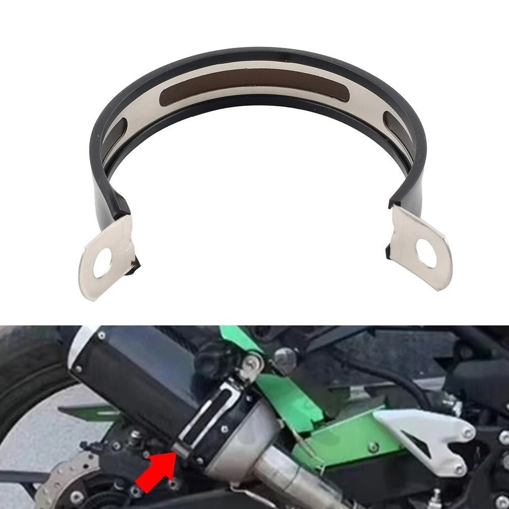 Exhaust Muffler Silencer Clamp Strap Mounting Bracket For Motorcycles