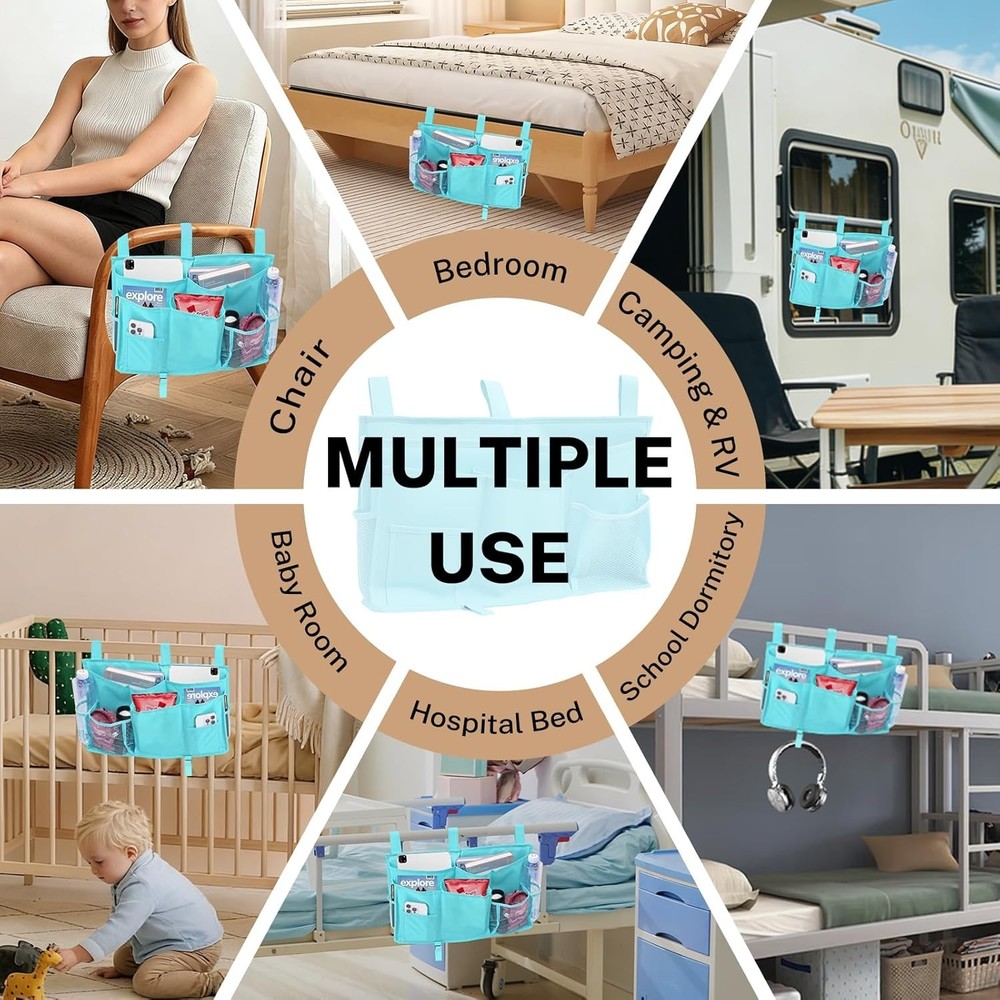 Bedside Caddy - Durable Oxford Fabric Bedside Storage and Bed Organizer,Bunk Bed