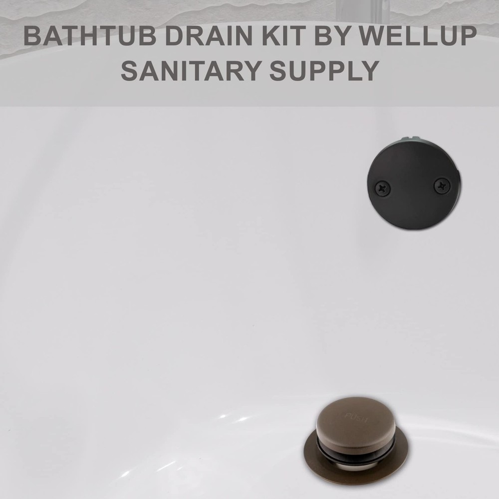 Bronze Tip Toe Bathtub Tub Drain Conversion Kit Assembly, Wellup Orb
