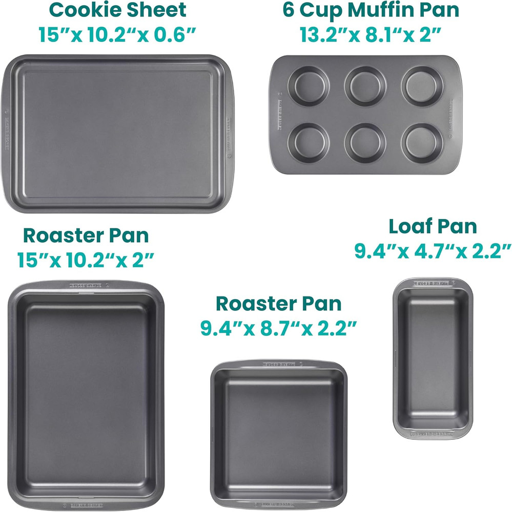 Baker'S Secret Stackable Baking Set of 5 Bakeware Pans, Bakeware Set, Baking Pan