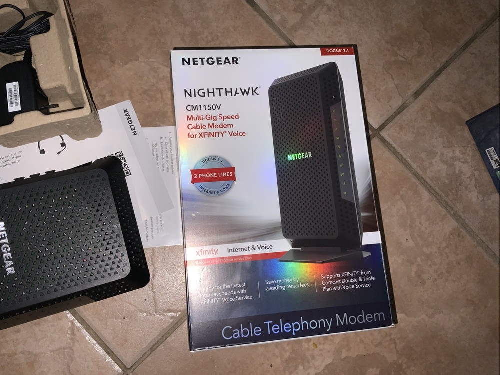 NETGEAR CM1150V Nighthawk Multi-Gig Speed Cable Modem for XFINITY Voice