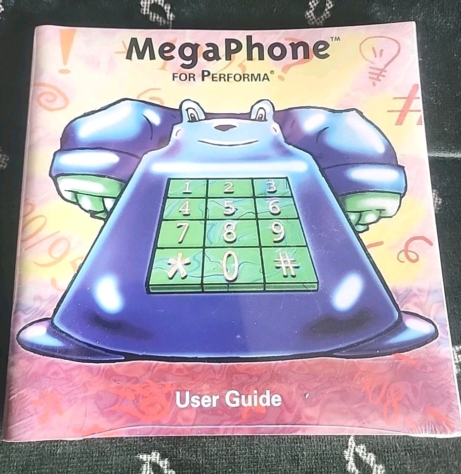 Vintage Megaphone for Performa user's guide New Sealed 1995