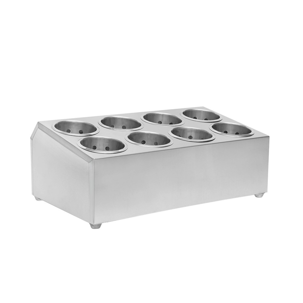 8 Compartment Stainless Steel Flatware Holder for Efficient Storage