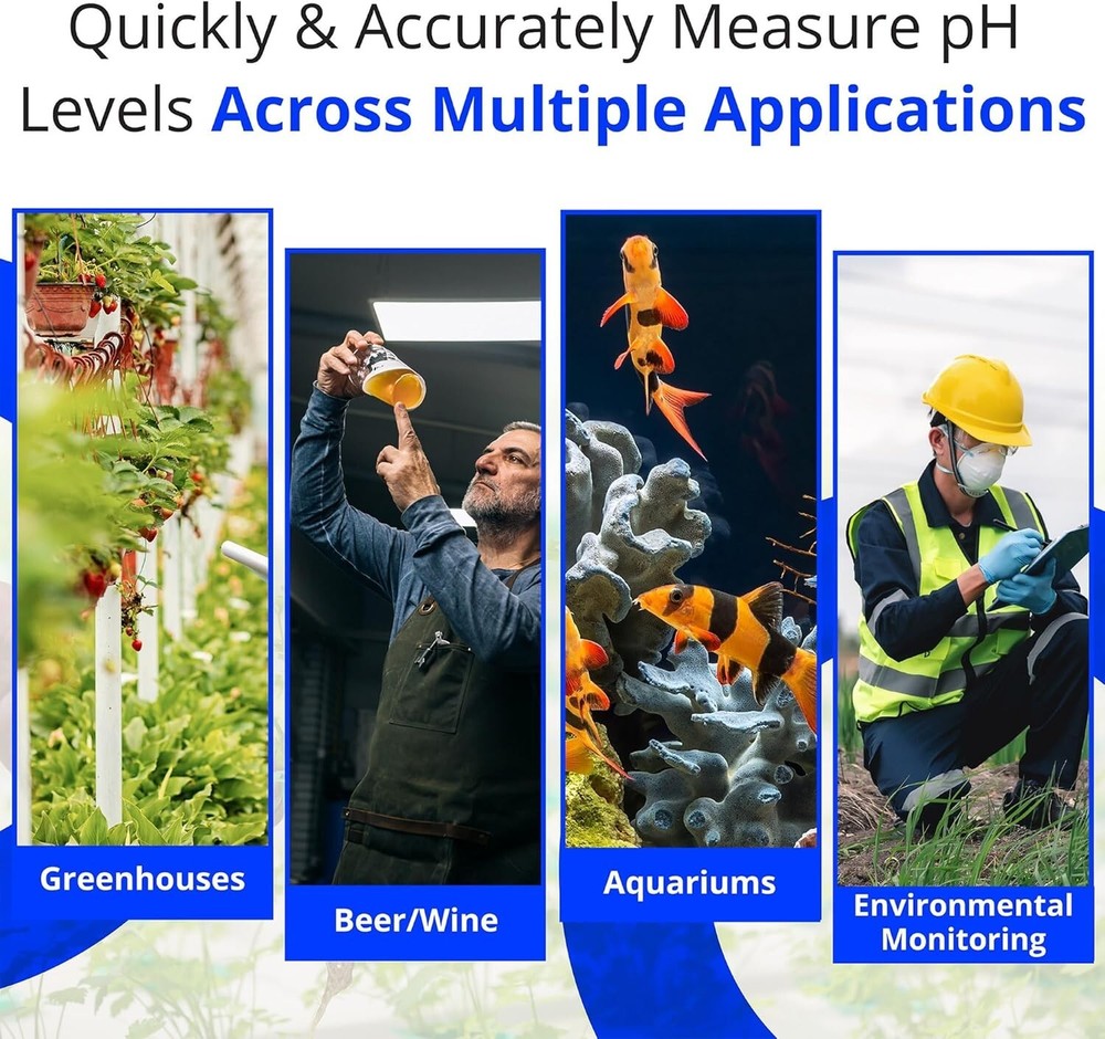 Easy Calibration Waterproof pH Tester - Maximize Nutrients & Growing Potential