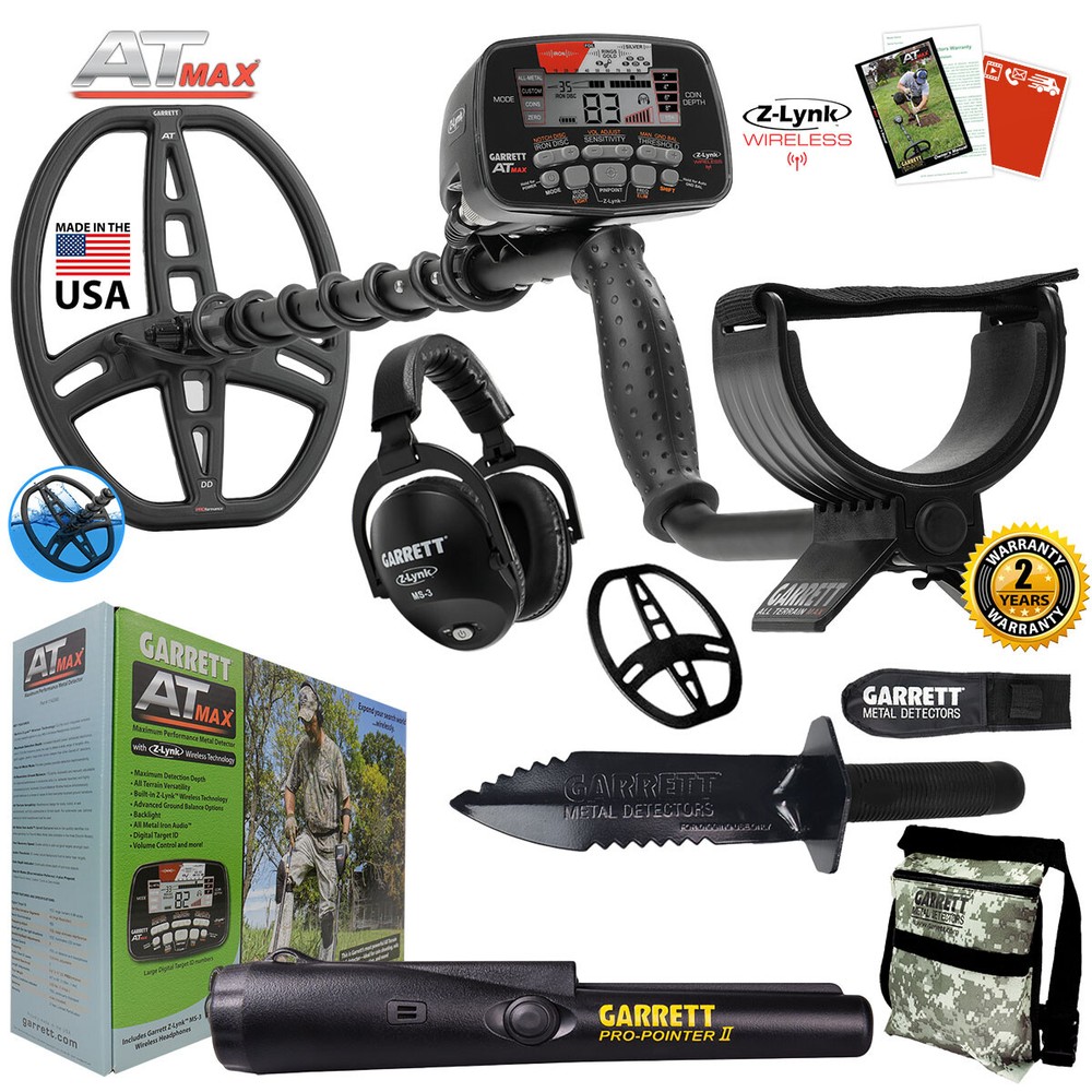 Garrett AT MAX Underwater Detector, MS-3 Headphones, Pro Pointer II, and More
