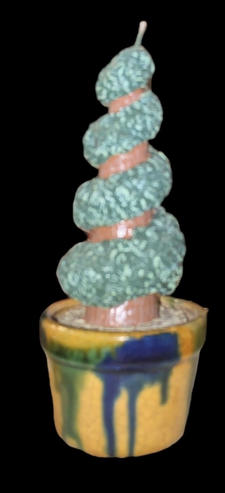 Vintage Department 56 Topiary Tree Candle & Ceramic Holder