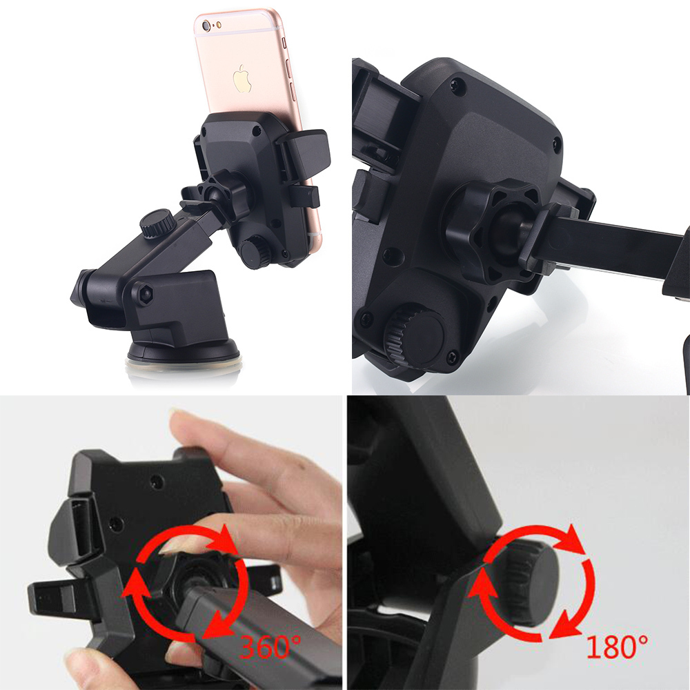 Mobile Cell Phone Holder Car Mount Universal 360° Windshield Dashboard Air Vent