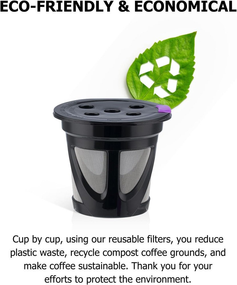 Reusable K Cups for Keurig, 2-Pack Universal K CUP Refillable Black - 2 Pack