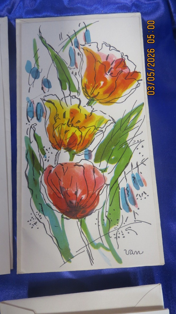11 Vtg Van Blank Note Cards - Never Used - 1960s