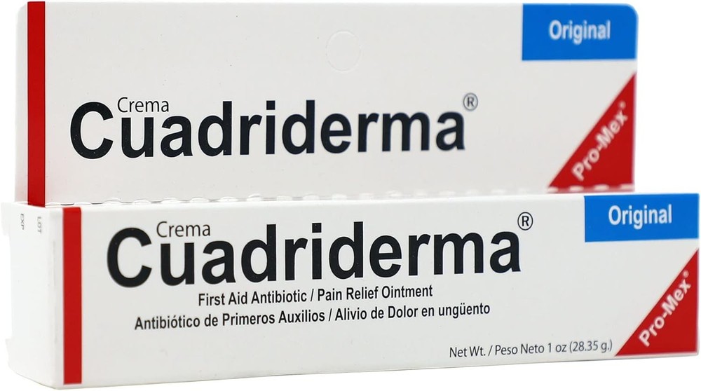 Cuadriderma Original, First Aid Antibiotic, Minor Cuts and Burns Protection Oint