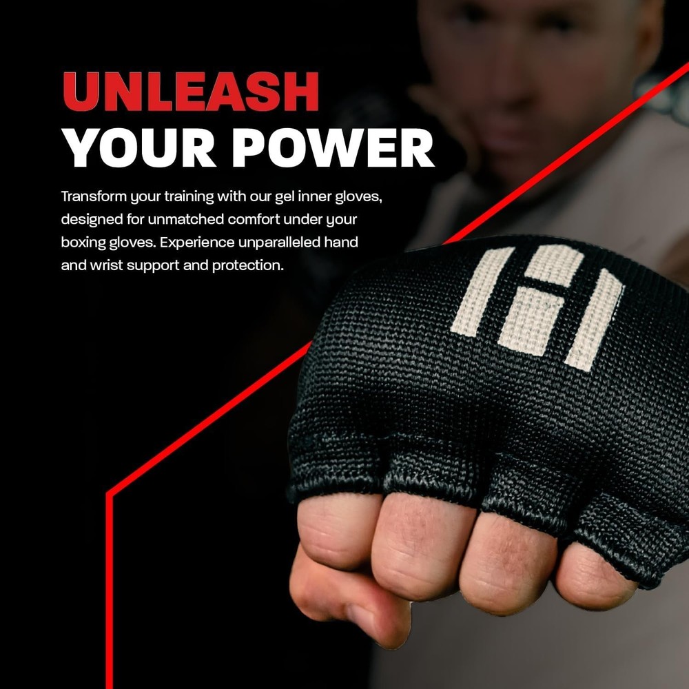 Durable Hawk Boxing Gloves with Protective Gel & Fast Wrap Technology - Black