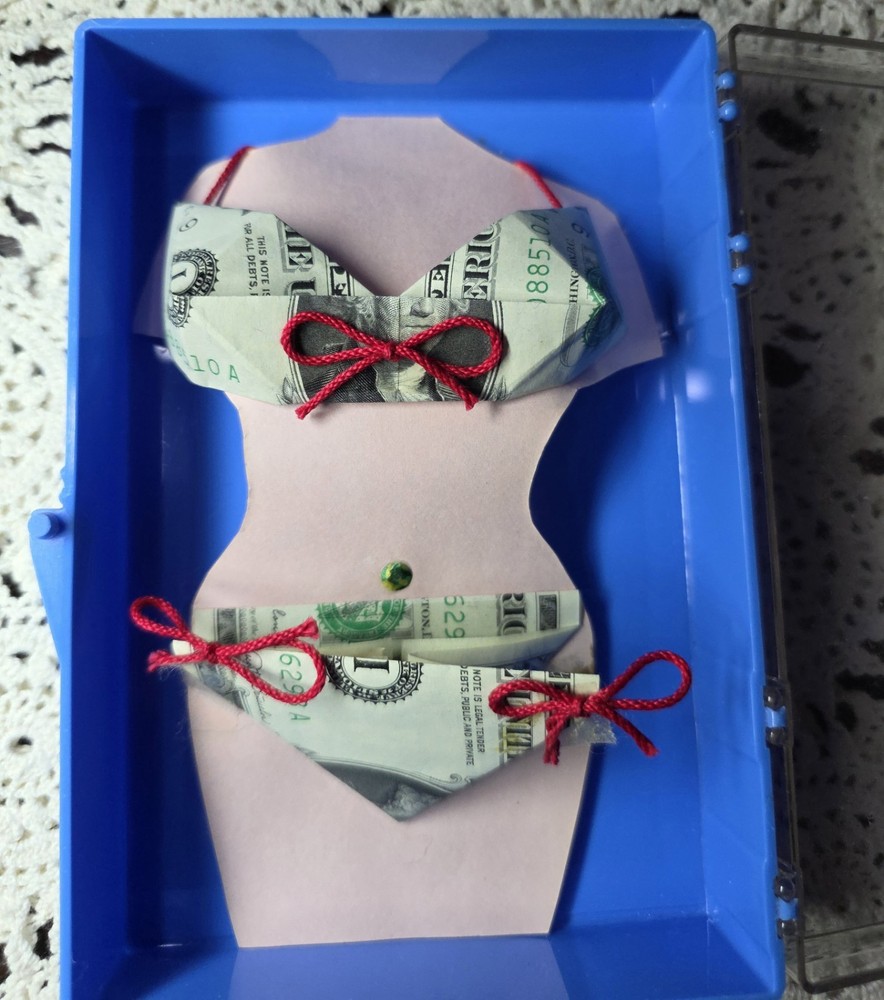 Oragami Bikini Made With Dollar Bills
