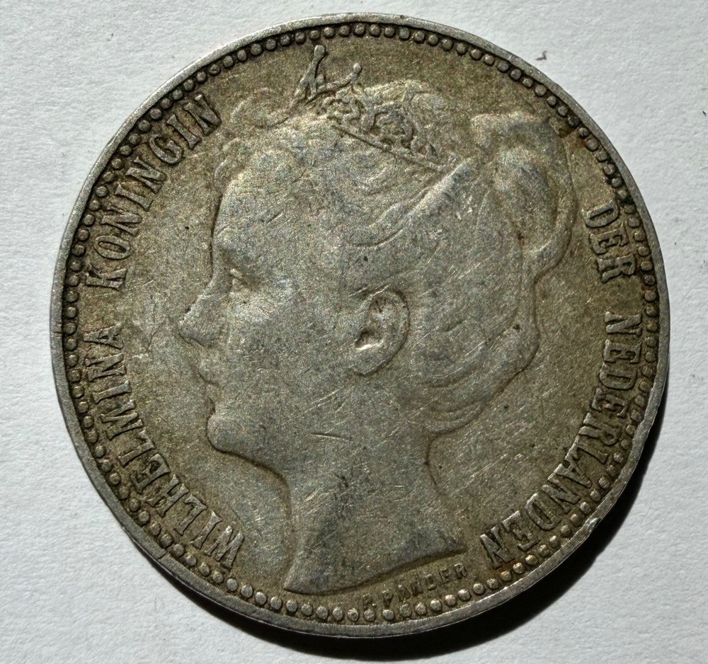 1901 Netherlands 1 gulden coin