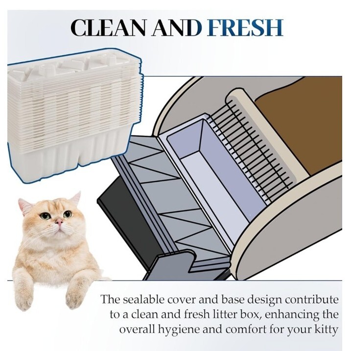 Vikos 20 Pack Litter Box Waste Receptacles