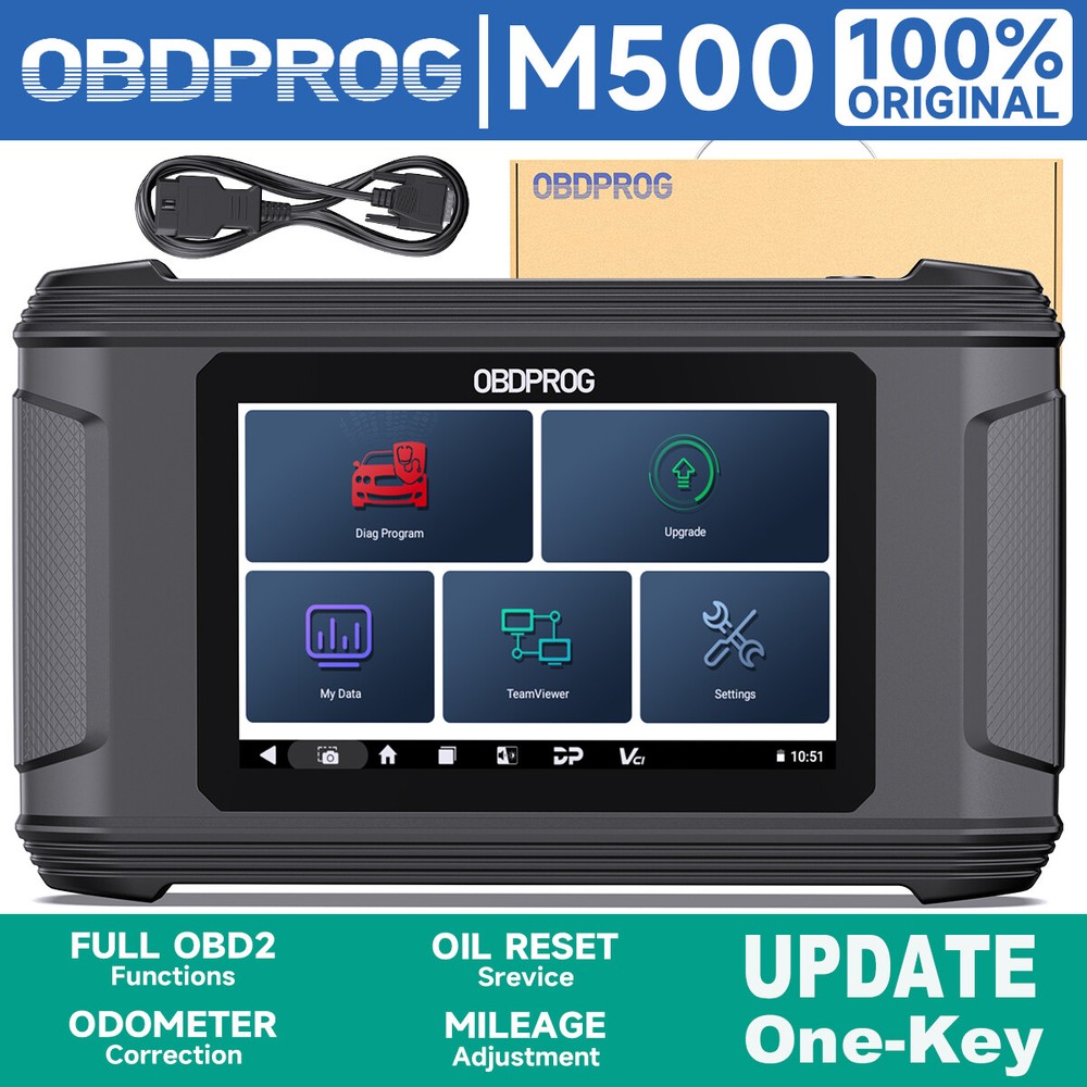 OBDPROG M500 Code Reader Mileage Odometer Correction Diagnostic Tool Oil Reset