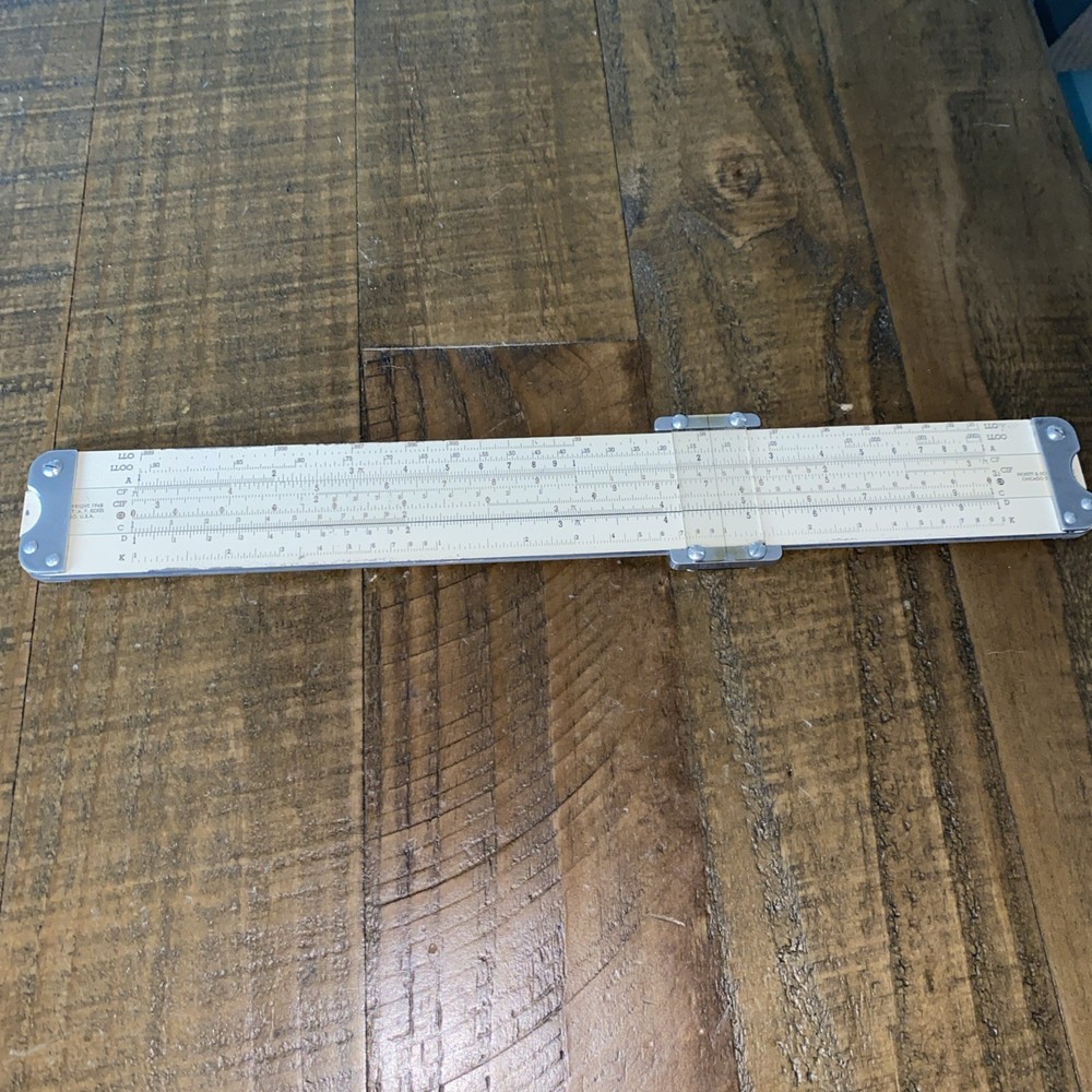 Vtg Pickett Metal Slide Rule Simplex Trig USA Drafting Tool Model 500
