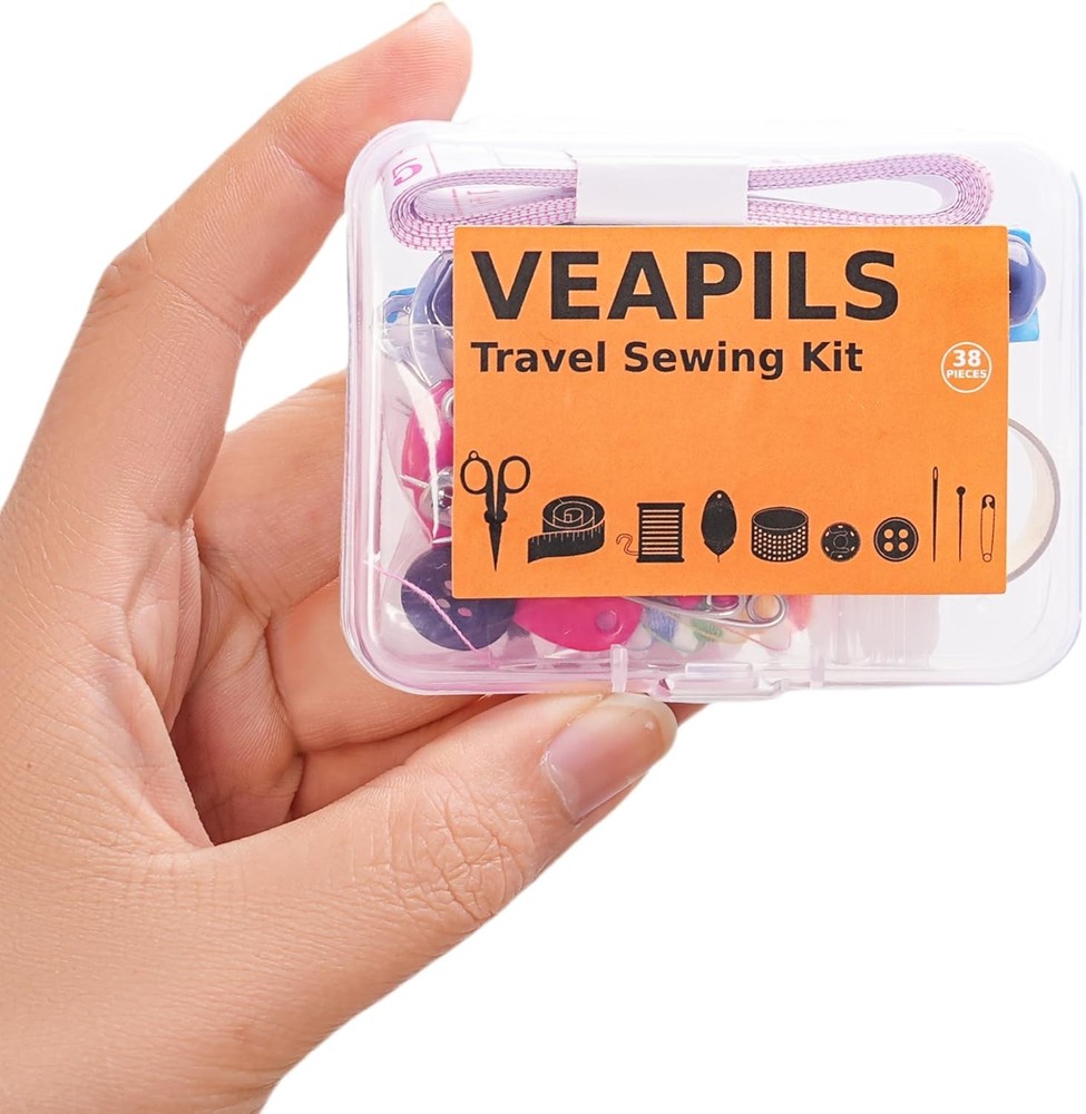 Travel Sewing Kit, Mini Kit Size with Multicolor Threads,...