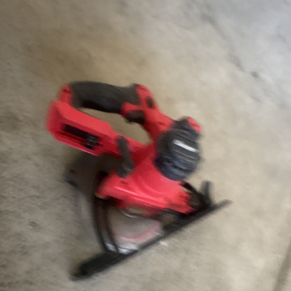 Bauer Cordless Circular Saw Red/Black Battery Left Blade Location