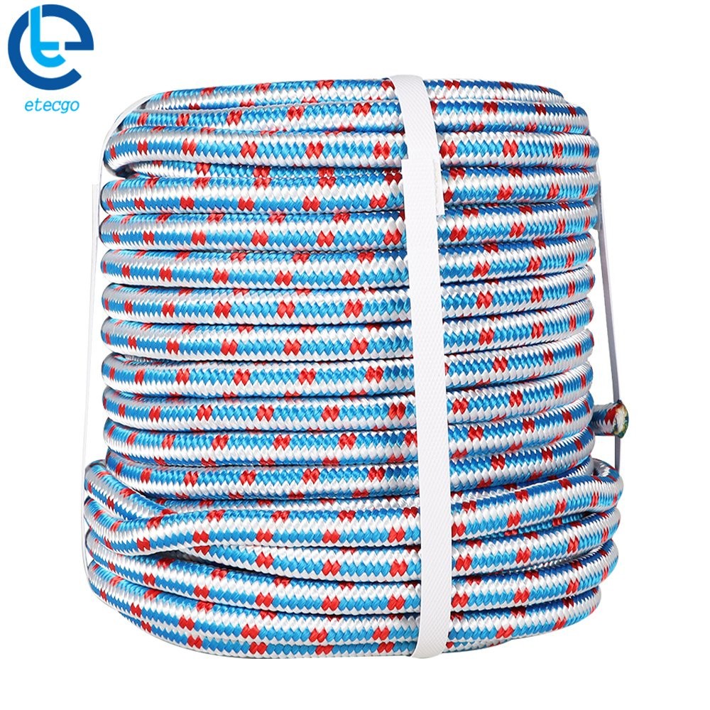 Double Braid Polyester Nylon Arborist Tree  Rope 16 Strand 1/2"×150'