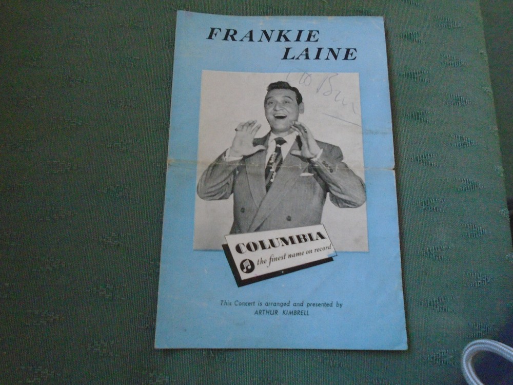 1953 KETTERING - FRANKIE LAINE & TITO BURNS BAND SIGNED PROGRAMME
