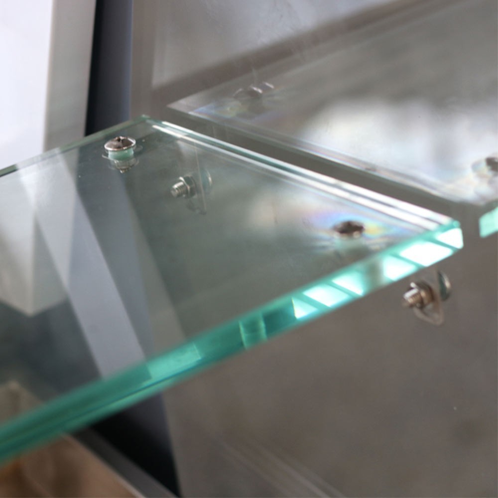 72" Curved glass fish case with refrigerated storage underneath