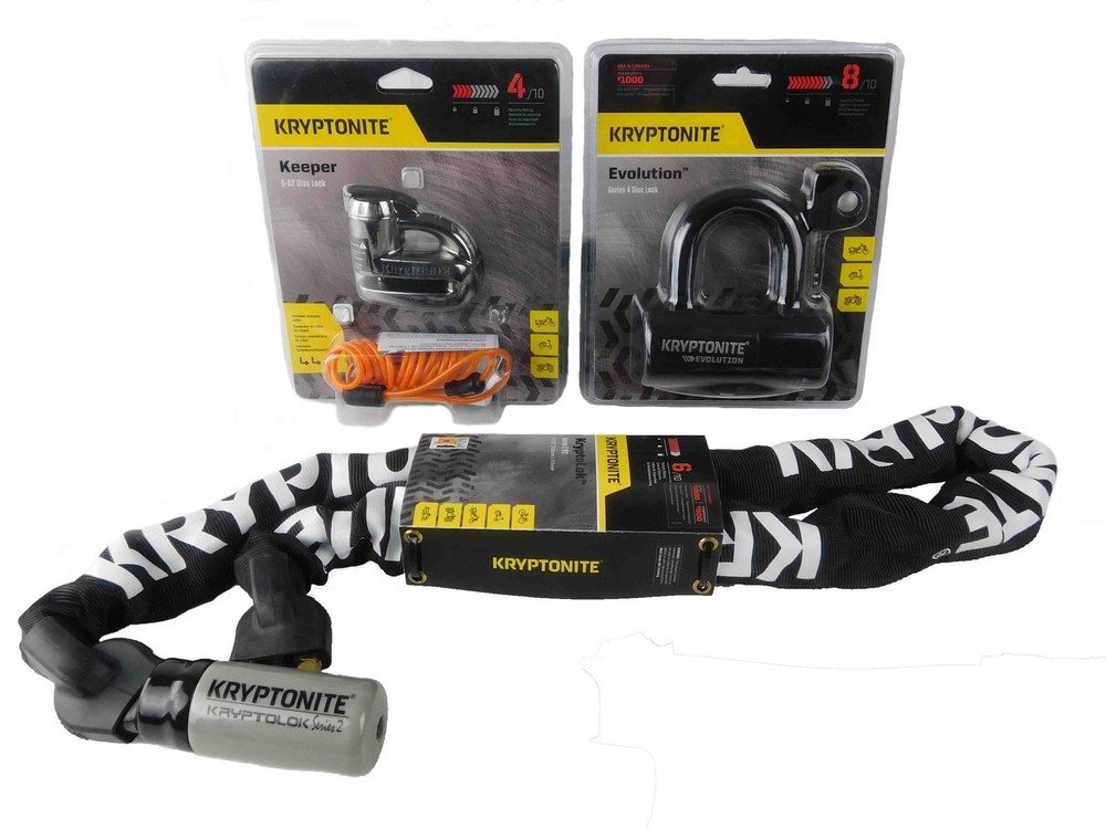 Kryptonite Keeper 5-S2 Disc lock Black and 912 3.9ft Integrated Chain w/DiscLock