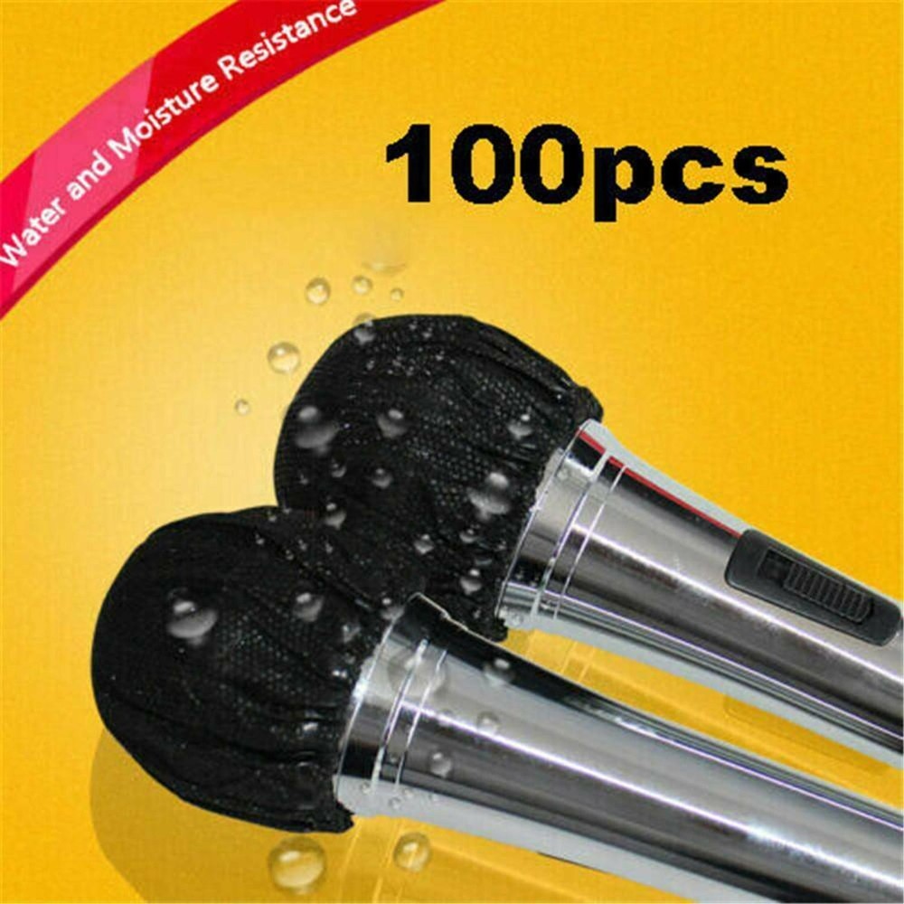 100Pack Disposable Microphone Pop Filter Hygiene Mike Foam Cover Odor Removal