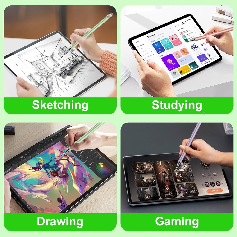3-Pack Touchscreen Stylus Pens for iPhone, iPad, Android High Sensitivity