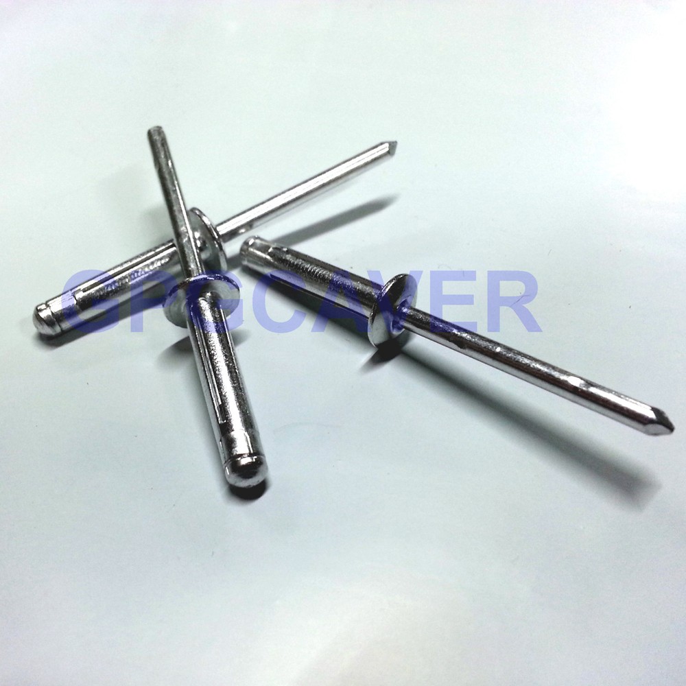 Exploding Tri-Fold SMALL Head Racing Pop Rivet Fastener 50pc 3/16" Mill Finish