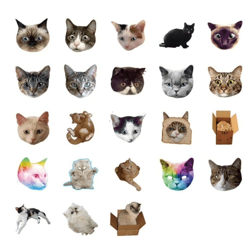 46pcs Cat Print Stickers