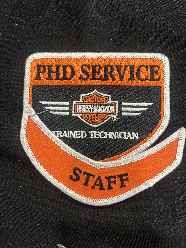 Harley Davidson Service Trained Technician PHD & Staff Patch Set New Never Used