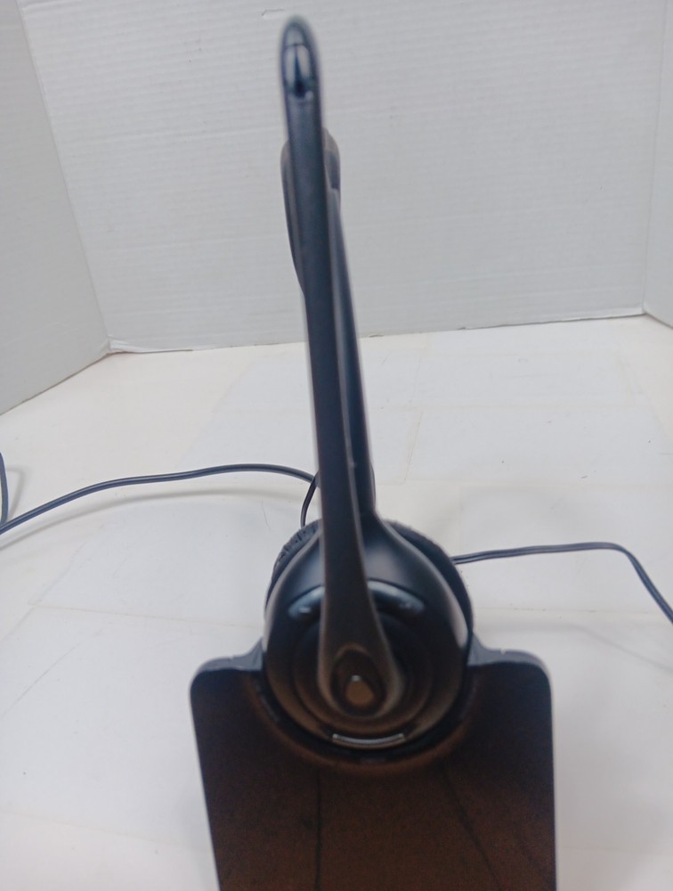 Plantronics C052 Wireless Headset + Dock - Tested Working, Green Lights, Office