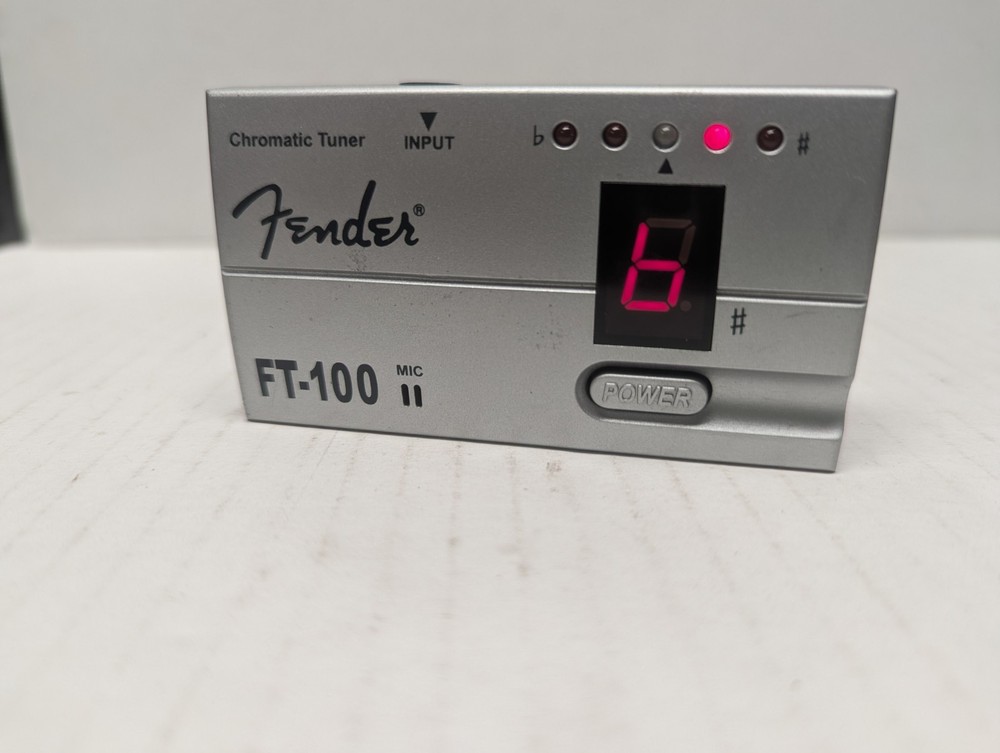 FENDER FT-100 CHROMATIC TUNER - Tested, Works!