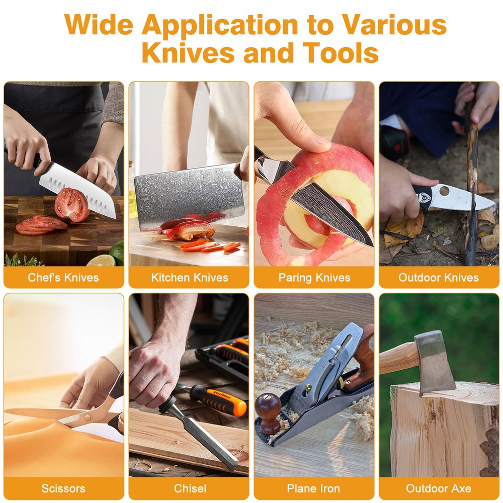 5pcs Diamond Sharpening Stone Knife Sharpener Grindstone Whetstone Kitchen Tools