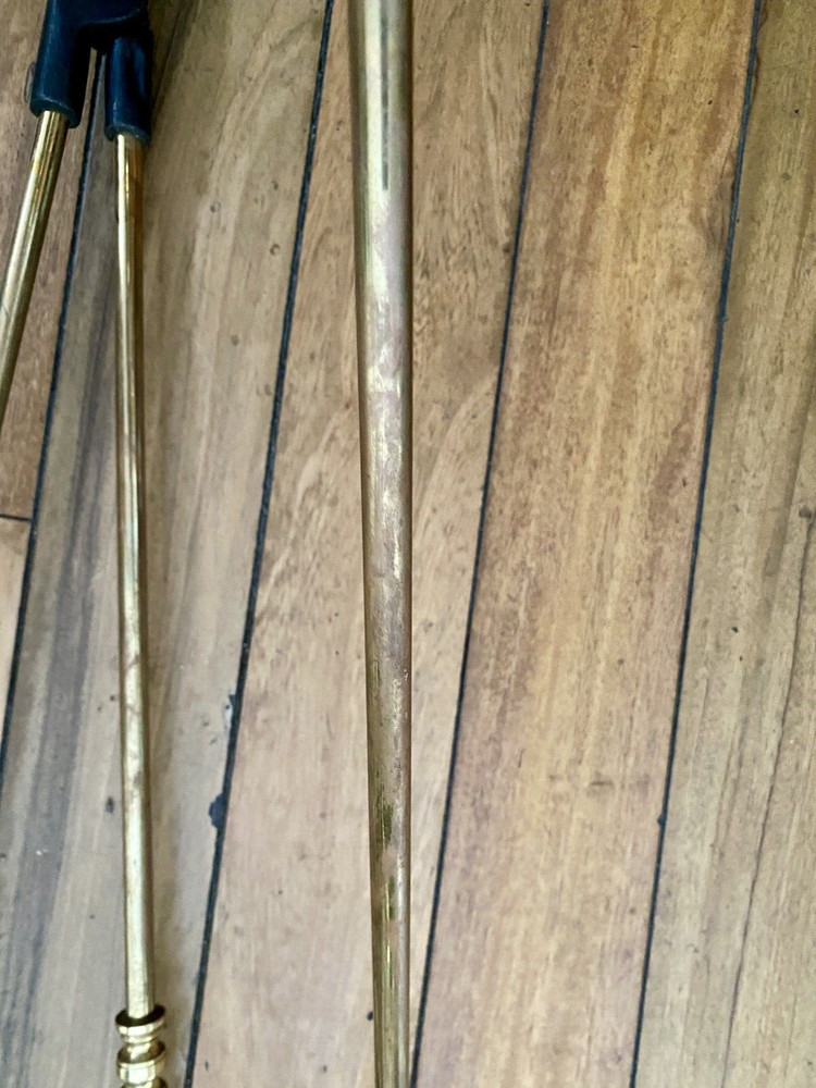 Vintage Fireplace Brass 4 Piece Tool Set 30'' Tall