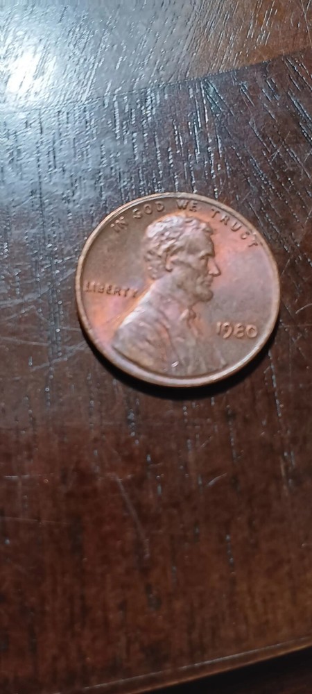 1980 Penny Good Condition Doubled Die