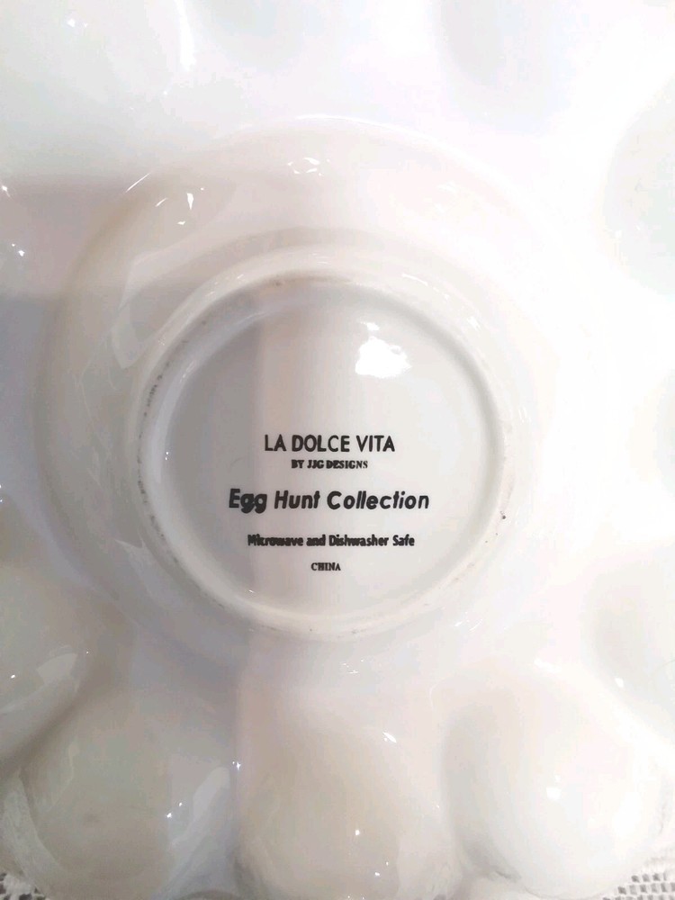 Easter Egg Plate By La Dolce Vita Egg Hunt Collection Vtg