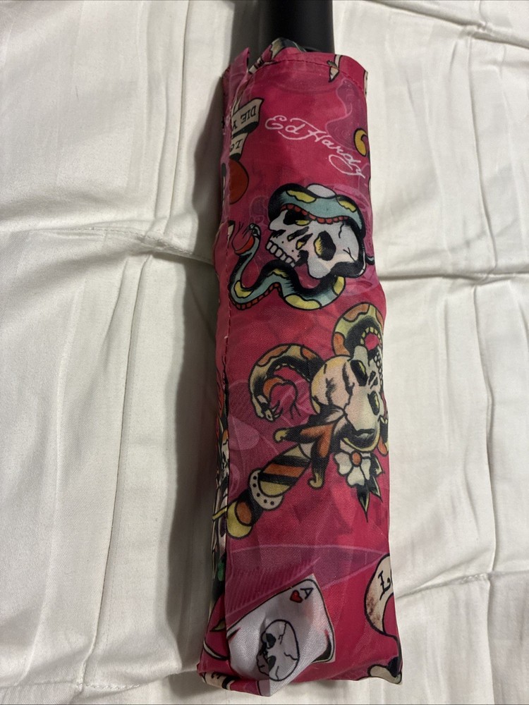 Ed Hardy Ladies Skulls & Snake Umbrella