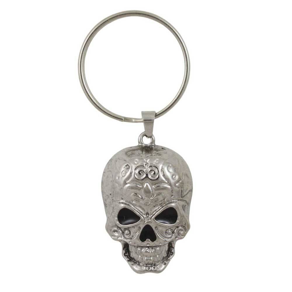 Patterned Antique Skull Keychain - PF501KC