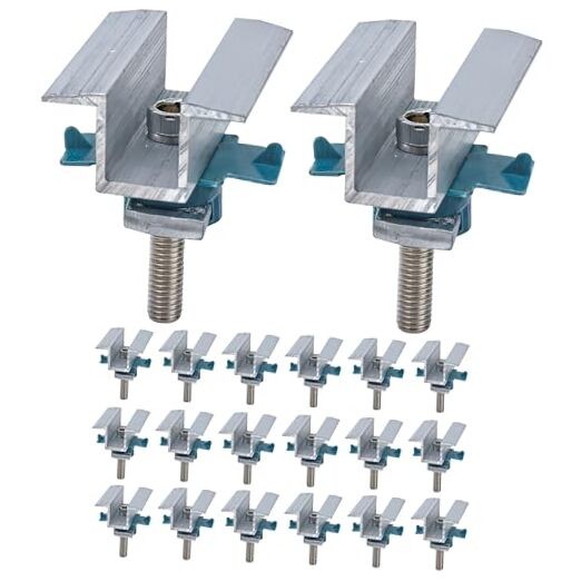 20Pcs Solar Panel Clamps for Unistrut System Mount, Clips Bracket Mounting